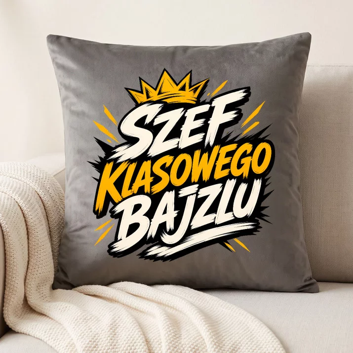 Poduszka Dekoracyjna Dla Nauczyciela Prezent Na Dzień Nauczyciela Dla Mężczyzny: Szef Klasowego Bajzlu