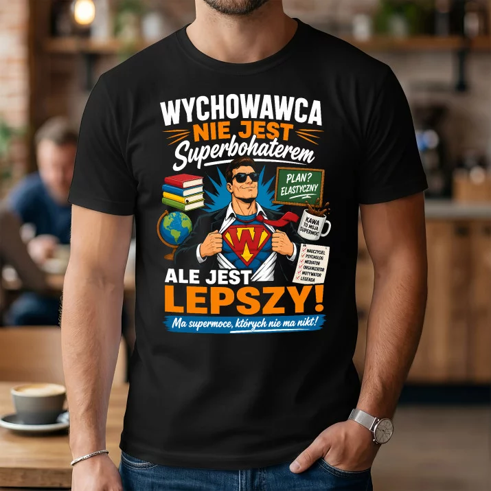 Koszulka Męska Dla Wychowawcy Prezent Na Dzień Nauczyciela Dla Mężczyzny: Wychowawca