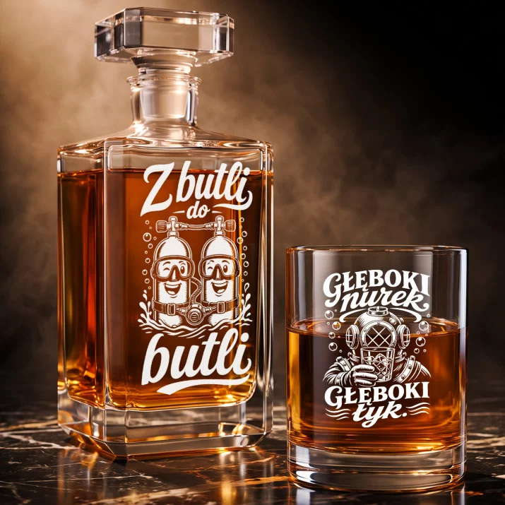 Zestaw Do Whisky Dla Nurka Prezent Dla Mężczyzny: Z Butli Do Butli