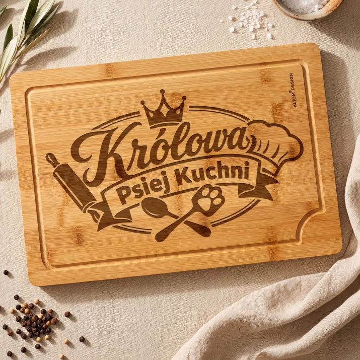 Deska Do Krojenia Dla Psiary Prezent Dla Kobiety: Psia Korona Kuchni
