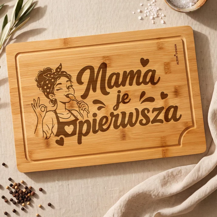 Deska Do Krojenia Na Pępkowe Prezent Dla Kobiety: Pierwszeństwo Mamy