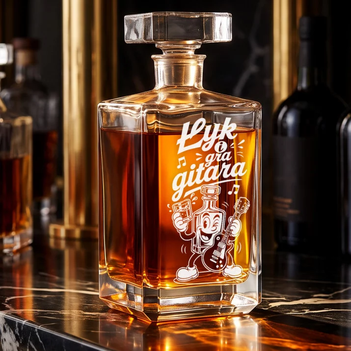 Karafka Do Whisky z Grawerem Dla Gitarzysty Prezent: Łyk I Gra Gitara Karafka Do Whisky z Grawerem Dla Gitarzysty Prezent: Łyk I Gra Gitara