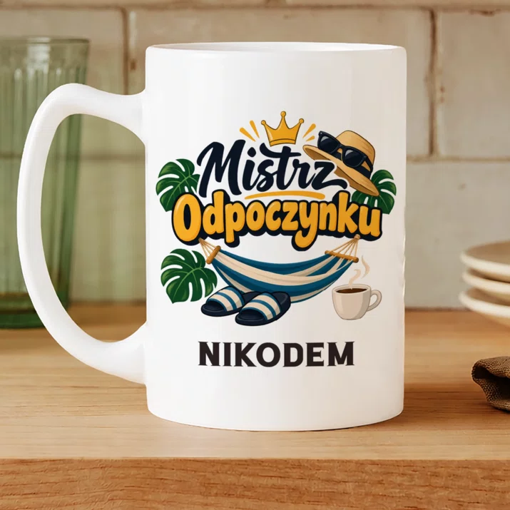 Kubek Personalizowany Dla Emeryta Prezent Na Emeryturę Dla Mężczyzny: Mistrz Odpoczynku Kubek Personalizowany Dla Emeryta Prezent Na Emeryturę Dla Mężczyzny: Mistrz Odpoczynku