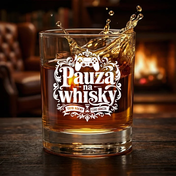 Szklanka Do Whisky Dla Gamera Prezent Dla Mężczyzny: Pauza Na Whisky Szklanka Do Whisky Dla Gamera Prezent Dla Mężczyzny: Pauza Na Whisky