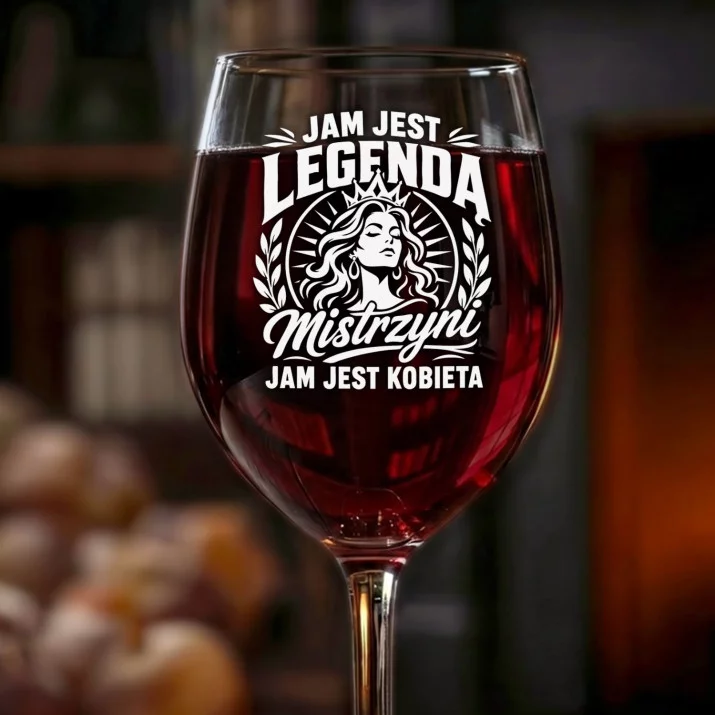 Kieliszek Do Wina Na 50 Urodziny Prezent Dla Kobiety: Jam Jest Legenda Mistrzyni Kieliszek Do Wina Na 50 Urodziny Prezent Dla Kobiety: Jam Jest Legenda Mistrzyni