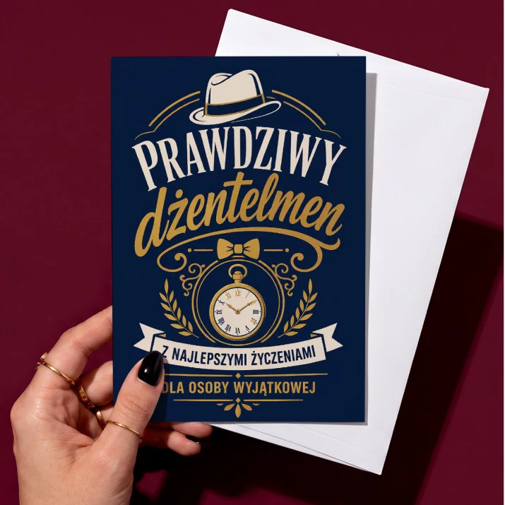Kartka z Życzeniami Na Imieniny Dla Mężczyzny: Męska Elegancja