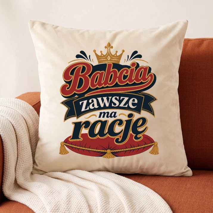 Poduszka Dekoracyjna Dla Babci Prezent Na Dzień Babci Dla Kobiety: Suchy Humor Babci