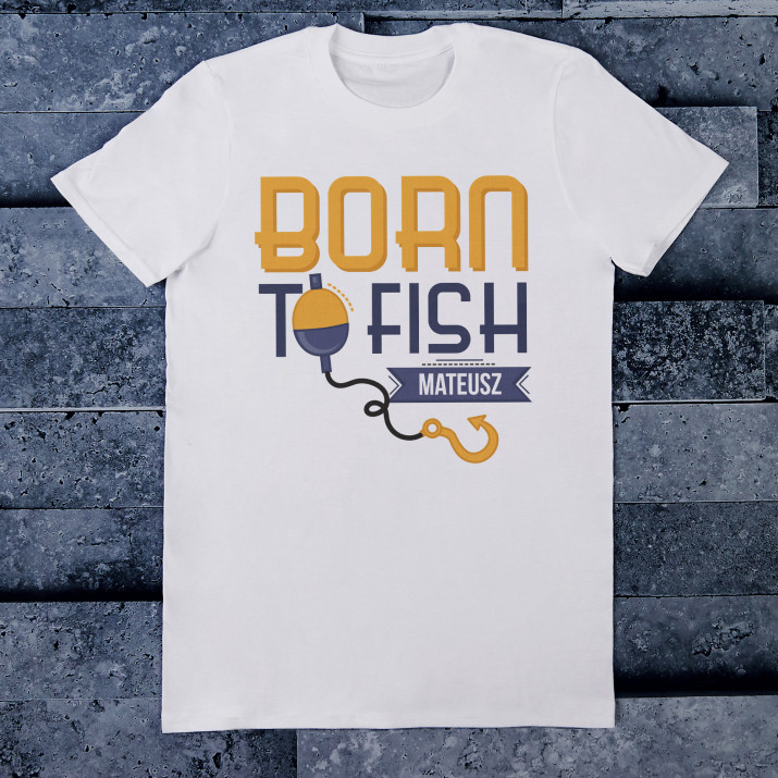 Born to fish - Koszulka męska z nadrukiem