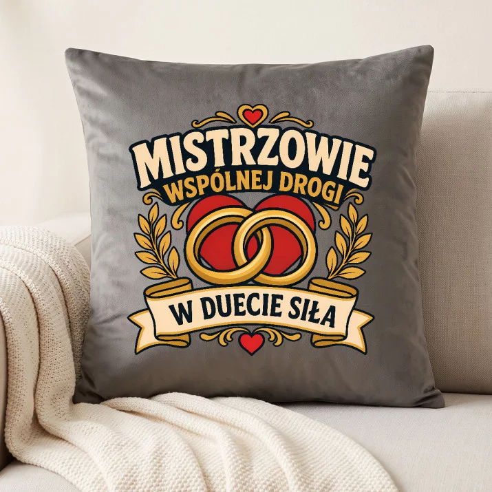Poduszka Dekoracyjna Na 50 Lecie Ślubu Prezent Dla Pary: Mistrzowie Wspólnej Poduszka Dekoracyjna Na 50 Lecie Ślubu Prezent Dla Pary: Mistrzowie Wspólnej