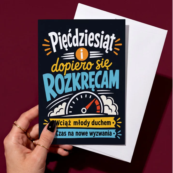 Kartka z Życzeniami Dla Mężczyzny 50 Lat Na 50 Urodziny Dla Mężczyzny: Półwieczny Luz