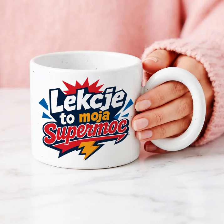 Kubek Z Okrągłym Uchem Dla Nauczyciela Prezent Na Dzień Nauczyciela Dla Mężczyzny: Nauczycielska Supermoc Kubek Z Okrągłym Uchem Dla Nauczyciela Prezent Na Dzień Nauczyciela Dla Mężczyzny: Nauczycielska Supermoc
