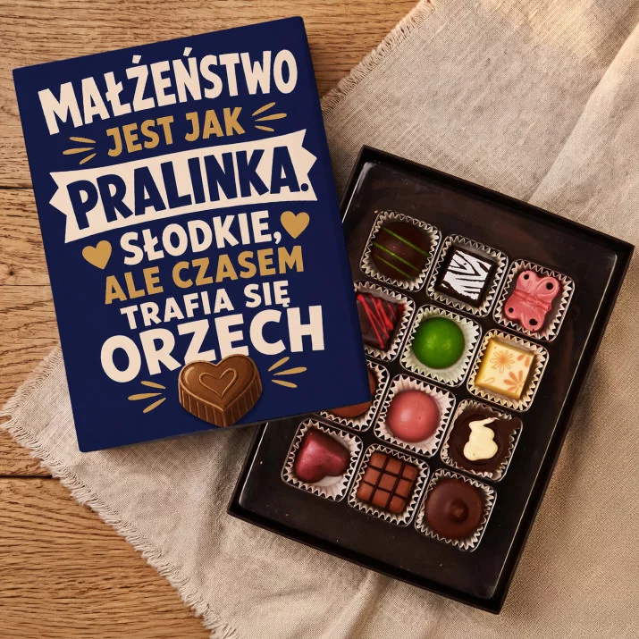 Czekoladki Na Ślub Prezent Dla Pary Młodej : Pralinka Małżeństwo Humor Czekoladki Na Ślub Prezent Dla Pary Młodej : Pralinka Małżeństwo Humor