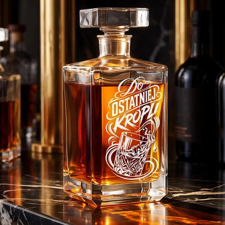 Karafka Do Whisky z Grawerem Na Walentynki Prezent Na Rocznicę: Wieczorny Toast Karafka Do Whisky z Grawerem Na Walentynki Prezent Na Rocznicę: Wieczorny Toast