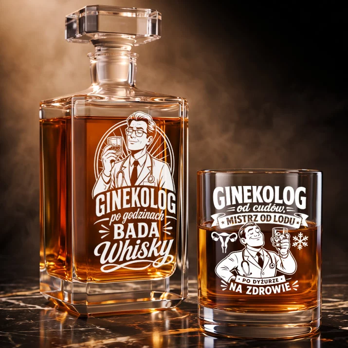 Zestaw Do Whisky Dla Ginekologa Prezent Dla Mężczyzny: Ginekolog Po