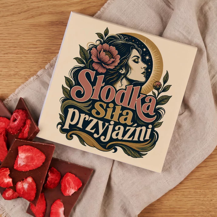 Czekolada Z Truskawkami Dla Przyjaciółki Prezent Dla Kobiety: Kwiatowa Przyjaźń