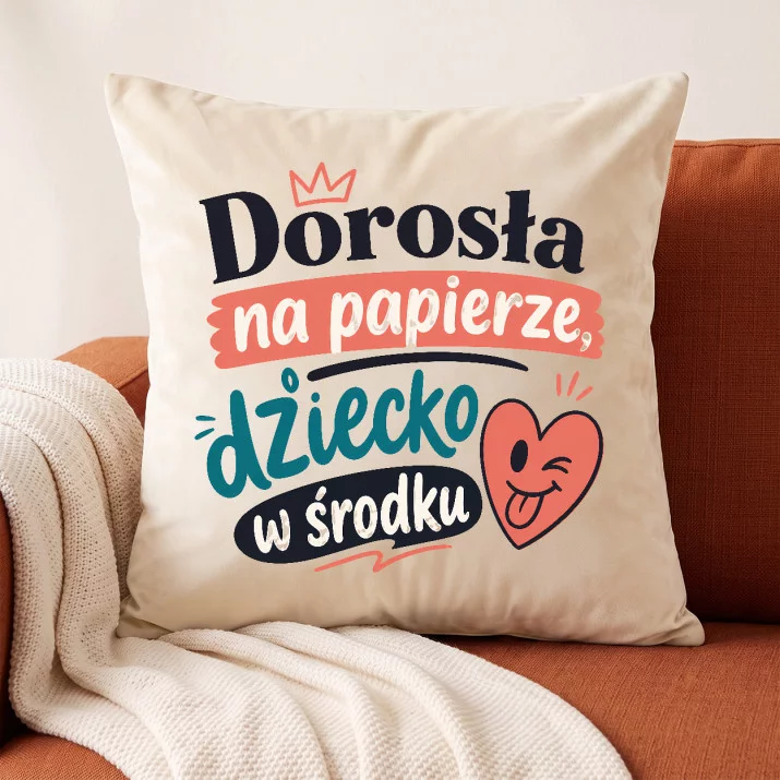 Poduszka Dekoracyjna Na 18 Prezent Dla Kobiety: Dorosłość Z Humorem