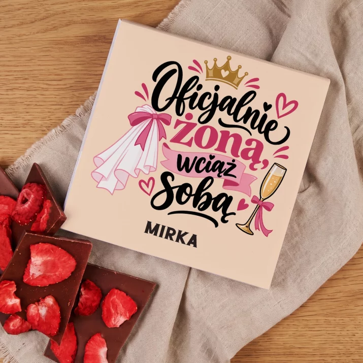 Czekolada z Truskawkami Dla Panny Młodej Prezent Na Ślub Dla Kobiety: Oficjalnie Żoną, Wciąż Czekolada z Truskawkami Dla Panny Młodej Prezent Na Ślub Dla Kobiety: Oficjalnie Żoną, Wciąż