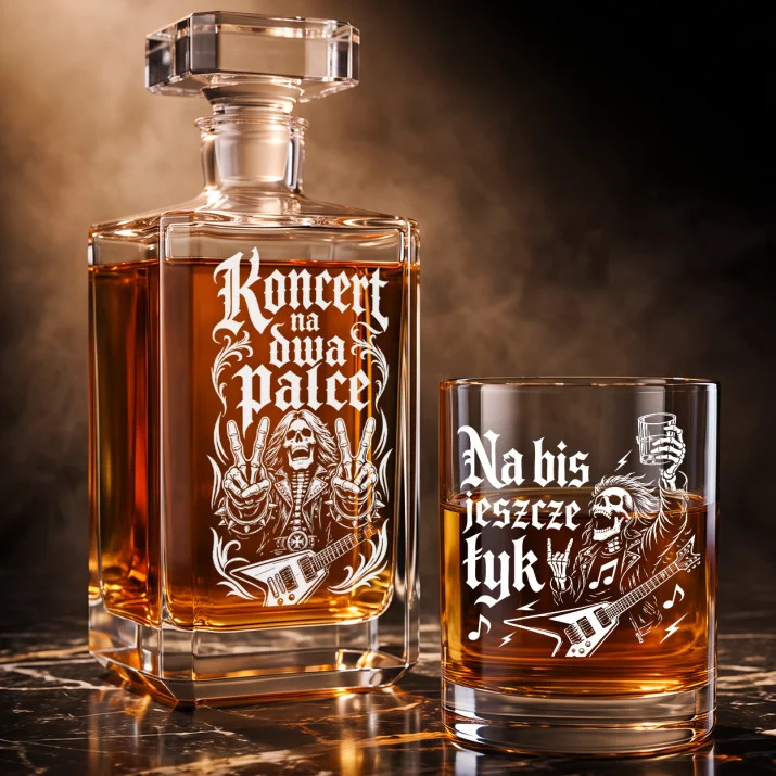 Zestaw Do Whisky Dla Fana Muzyki Prezent Dla Mężczyzny: Koncert Na Dwa Palce Zestaw Do Whisky Dla Fana Muzyki Prezent Dla Mężczyzny: Koncert Na Dwa Palce