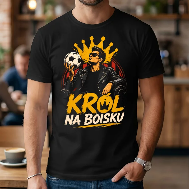 Koszulka Męska Dla Fana Piłki Nożnej Prezent Dla Mężczyzny: Król Na Boisku
