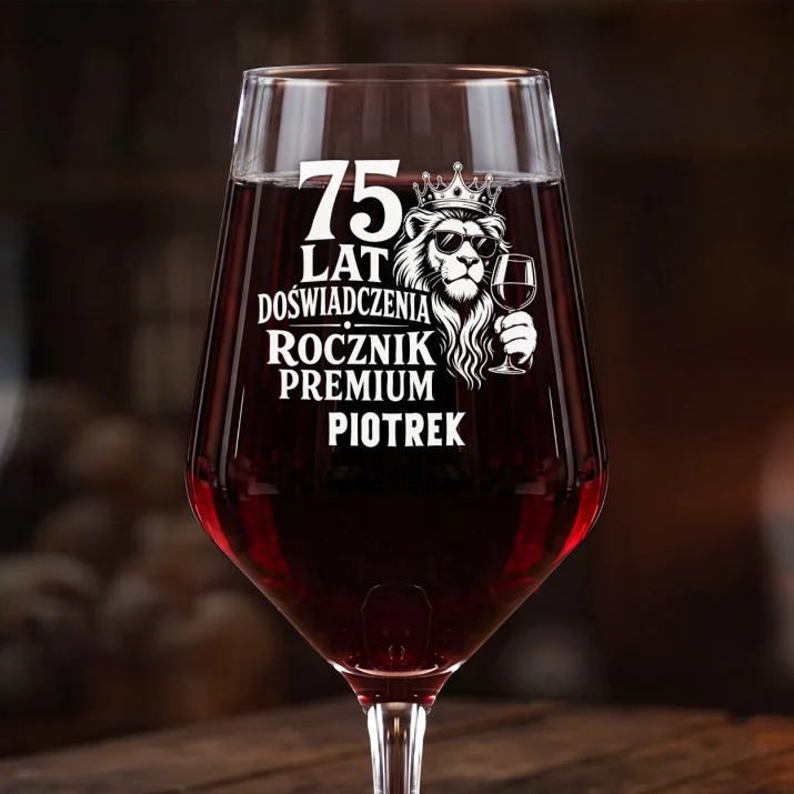 Mega Kieliszek Do Wina z Grawerem Na 75 Urodziny Prezent Dla 75 Latka Mężczyzny: Rocznik Premium 75 Lat Mega Kieliszek Do Wina z Grawerem Na 75 Urodziny Prezent Dla 75 Latka Mężczyzny: Rocznik Premium 75 Lat