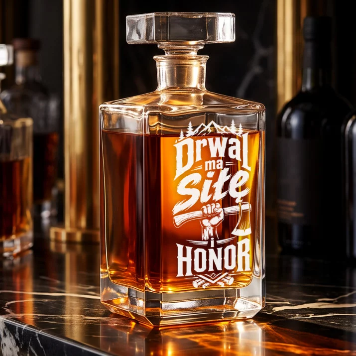 Karafka Do Whisky z Grawerem Dla Drwala Prezent: Manifest Drwala Karafka Do Whisky z Grawerem Dla Drwala Prezent: Manifest Drwala