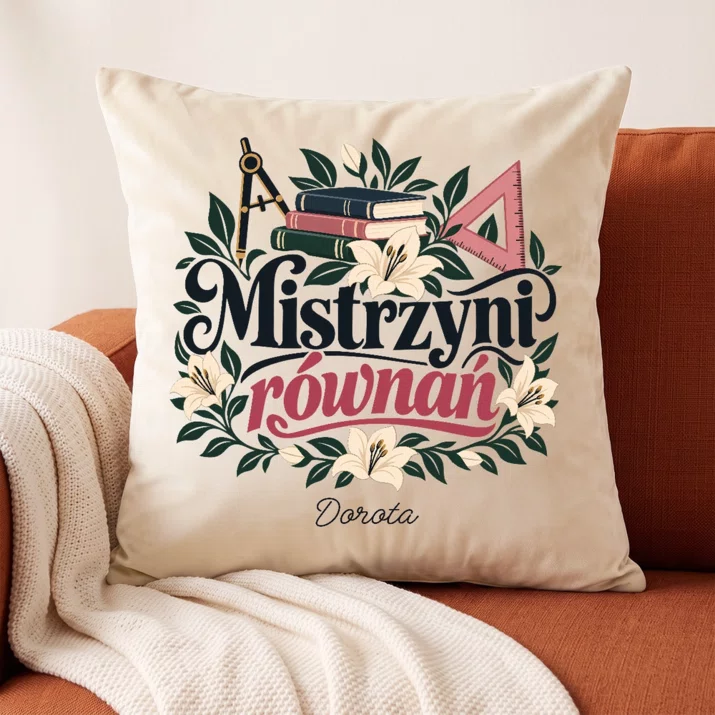 Poduszka Dekoracyjna Dla Matematyczki Prezent Dla Kobiety: Mistrzyni Równań