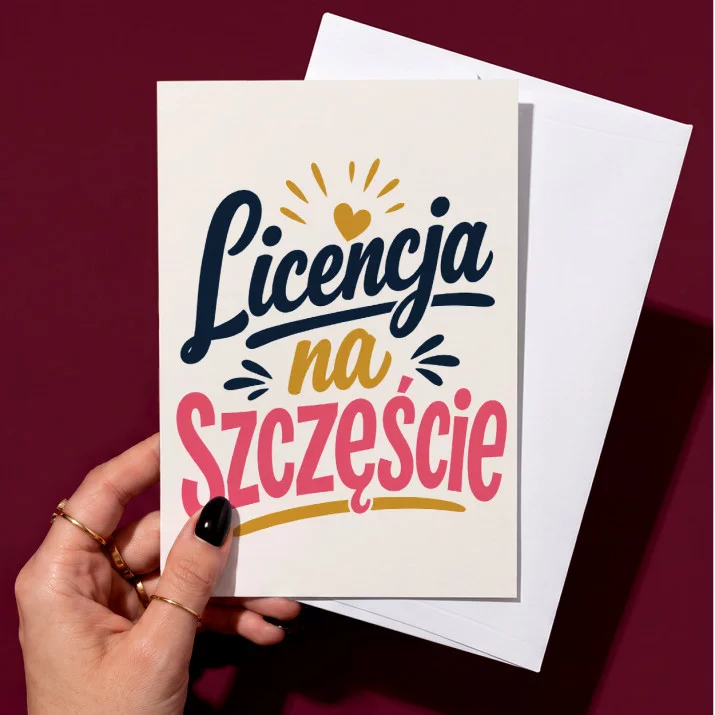 Kartka z Życzeniami Na Wesele Dla Pary Młodej Pary: Typograficzny Humor Kartka z Życzeniami Na Wesele Dla Pary Młodej Pary: Typograficzny Humor
