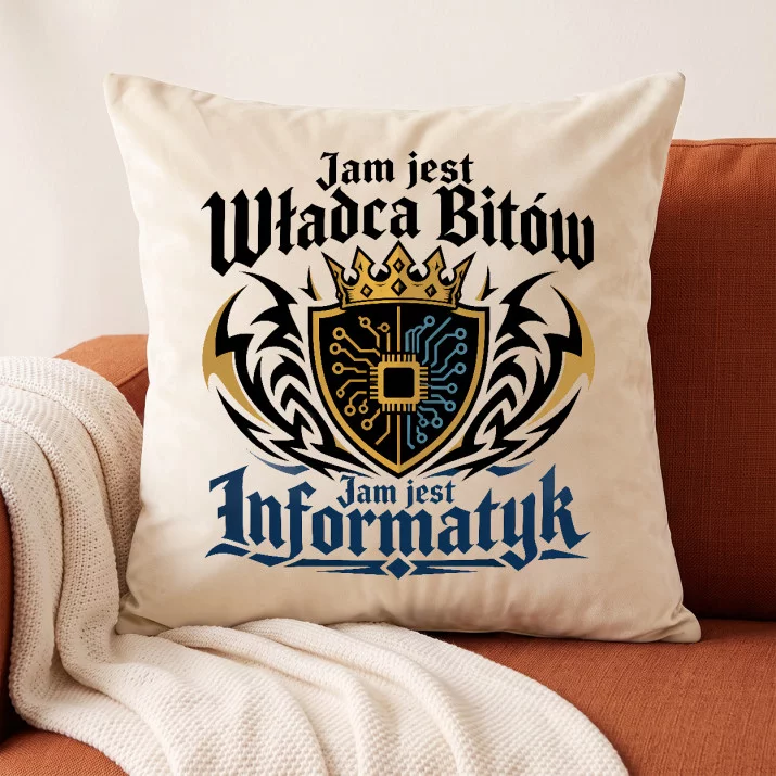Poduszka Dekoracyjna Dla Informatyka Prezent Dla Mężczyzny: Legenda Bitów