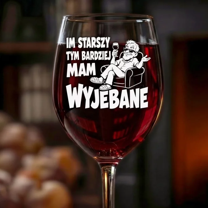 Kieliszek Do Wina Dla 60 Latka Prezent Na 60 Urodziny Dla Mężczyzny: Im Starszy Kieliszek Do Wina Dla 60 Latka Prezent Na 60 Urodziny Dla Mężczyzny: Im Starszy