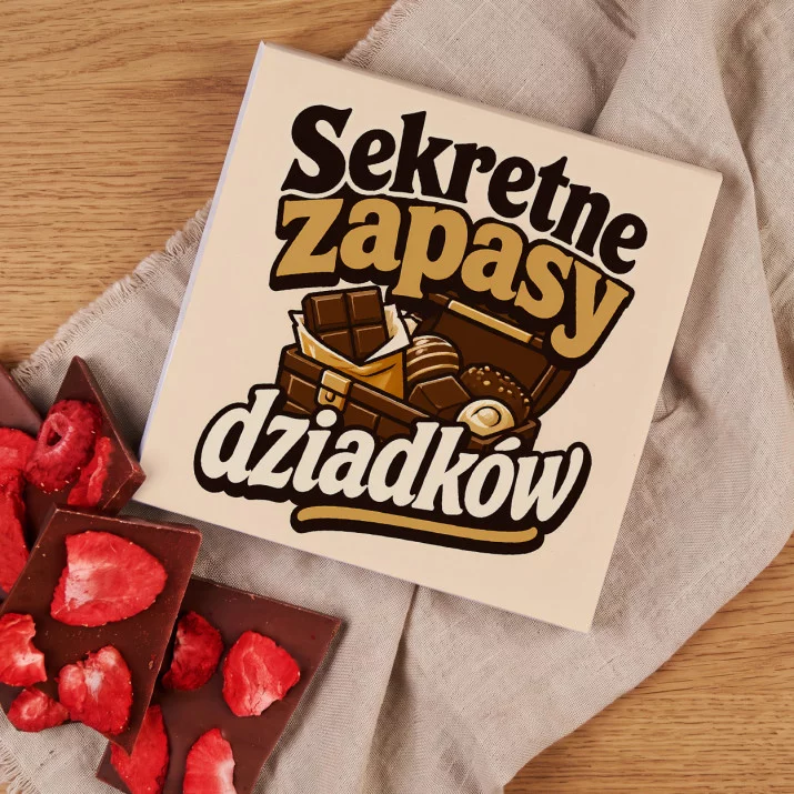 Czekolada Z Truskawkami Na Dzień Babci i Dziadka Prezent Dla Babci i Dziadka Pary: Dziadkowskie Zapasy