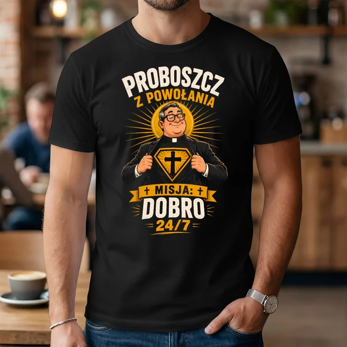 Koszulka Męska Dla Proboszcza Prezent Dla Mężczyzny: Proboszcz Z