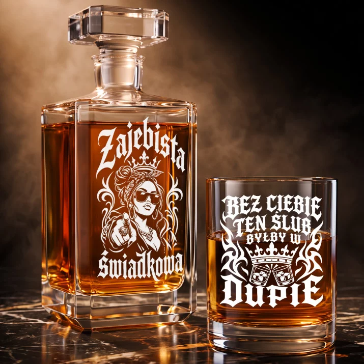 Zestaw Do Whisky Dla Świadkowej Prezent Dla Kobiety: Zajebista Świadkowa Zestaw Do Whisky Dla Świadkowej Prezent Dla Kobiety: Zajebista Świadkowa