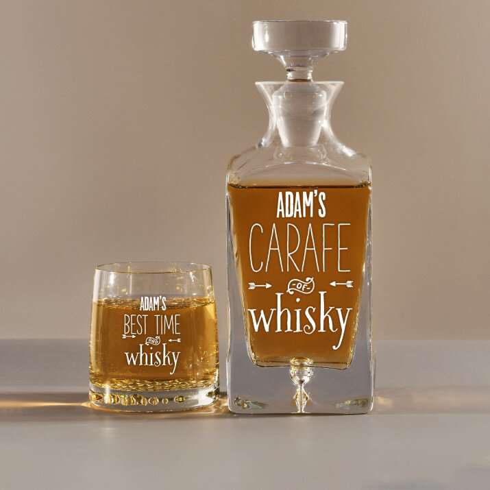Carafe of whisky - Zestaw Grawerowana Karafka I Szklanki Do Whisky