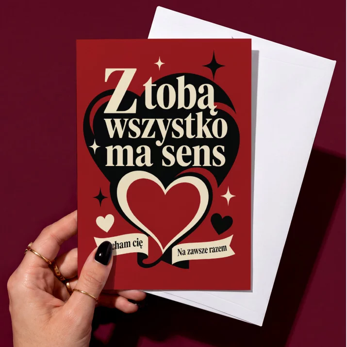 Kartka z Życzeniami Dla Partnera Na Walentynki Dla Mężczyzny: Retro Miłość Kartka z Życzeniami Dla Partnera Na Walentynki Dla Mężczyzny: Retro Miłość