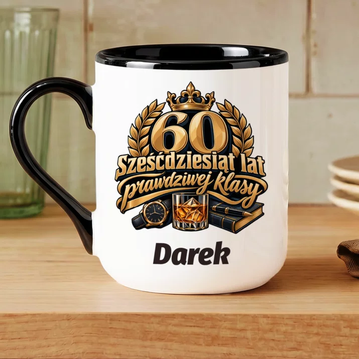 Kubek Personalizowany Na 60 Prezent Na 60 Urodziny Dla Mężczyzny: Sześćdziesiąt Lat Kubek Personalizowany Na 60 Prezent Na 60 Urodziny Dla Mężczyzny: Sześćdziesiąt Lat