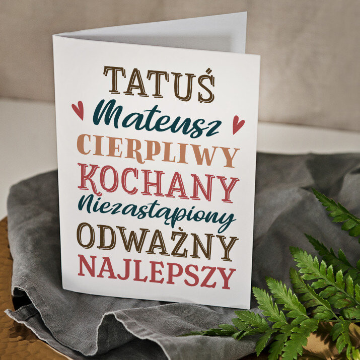 Cechy tatusia - kartka z życzeniami