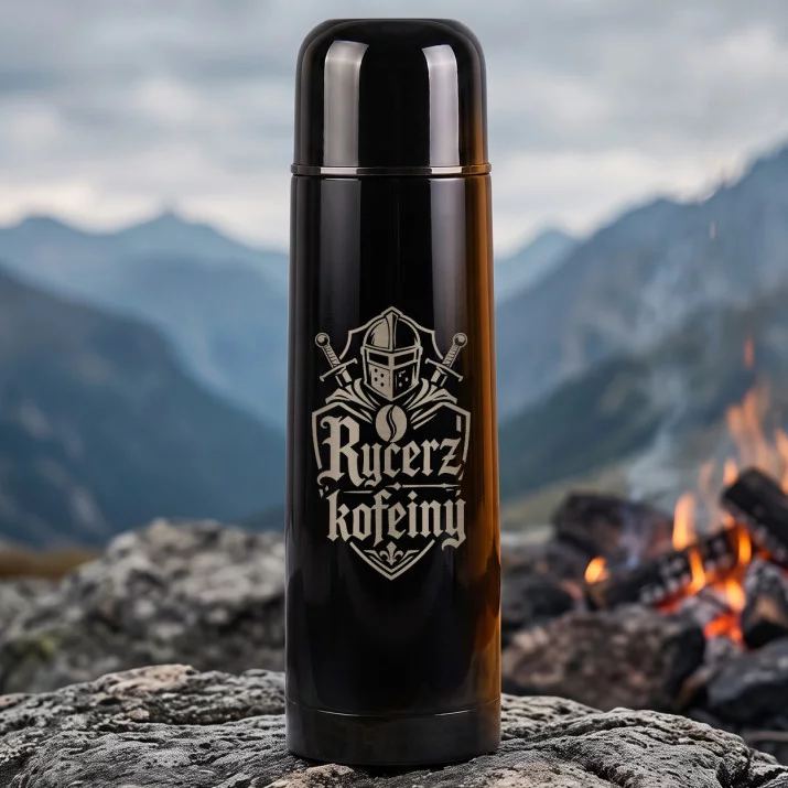 Termos 500ml Dla Mężczyzny Prezent Dla Mężczyzny: Rycerz Kofeiny