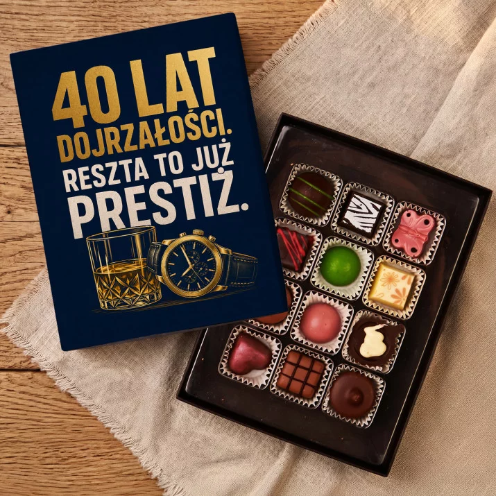 Czekoladki Dla 40 Latka Prezent Na 40 Urodziny Dla Mężczyzny: 40 Lat Prestiżu Czekoladki Dla 40 Latka Prezent Na 40 Urodziny Dla Mężczyzny: 40 Lat Prestiżu