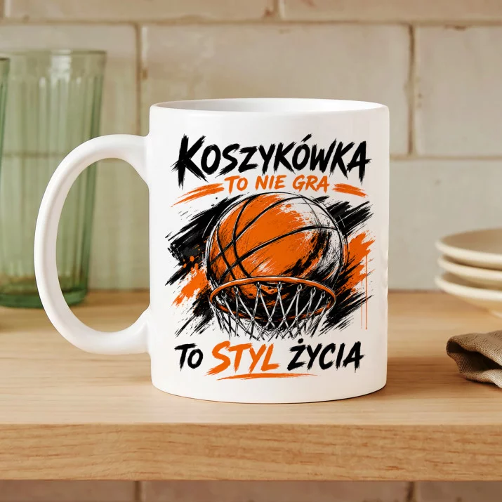 Kubek Z Nadrukiem Dla Fana Koszykówki Prezent Dla Mężczyzny: Styl Życia Kubek Z Nadrukiem Dla Fana Koszykówki Prezent Dla Mężczyzny: Styl Życia