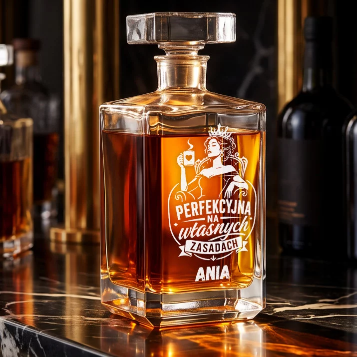 Karafka Do Whisky z Grawerem Na Walentynki Prezent Na Rocznicę Dla Kobiety: Perfekcyjna Na Własnych