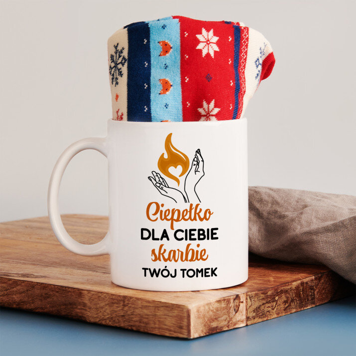 Ciepełko dla ciebie - Zimowe skarpetki w kubku