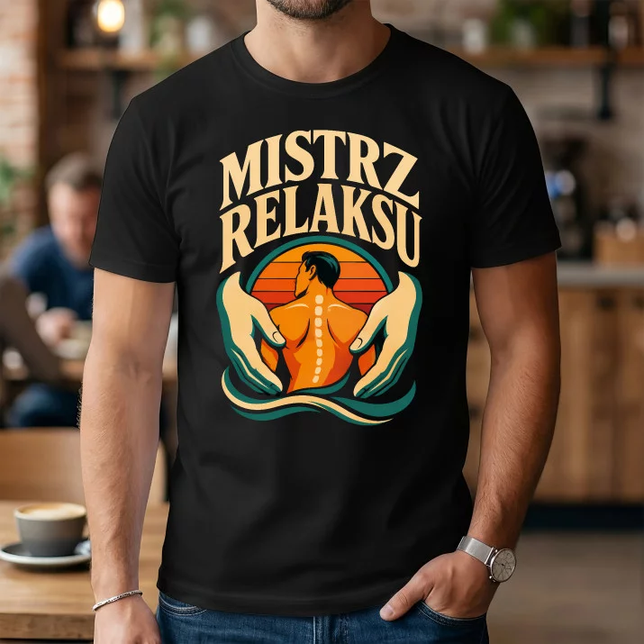 Koszulka Męska Dla Masażysty Prezent Dla Mężczyzny: Mistrz Relaksu
