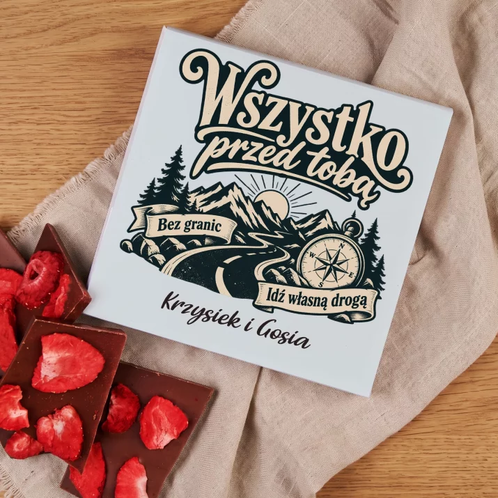 Czekolada z Truskawkami Dla Młodych Prezent Na Ślub Dla Pary: Wszystko Przed Tobą Czekolada z Truskawkami Dla Młodych Prezent Na Ślub Dla Pary: Wszystko Przed Tobą