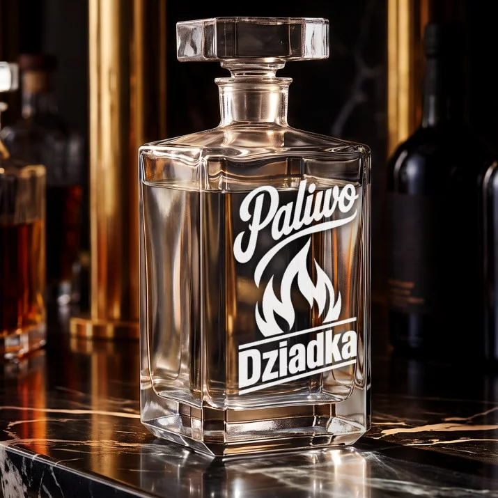 Karafka Do Wódki z Grawerem Dla Dziadka Prezent Na Dzień Dziadka: Paliwo Dziadka