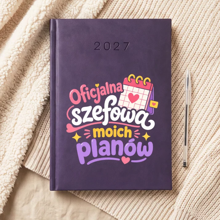 Kalendarz Książkowy A5 2027 Dla Partnerki Prezent Na Walentynki Dla Kobiety: Zabawna Szefowa Planów