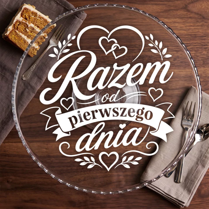 Patera Na Ciasto Na 1 Rocznicę Ślubu Prezent Dla Pary: Początek Naszej Drogi Patera Na Ciasto Na 1 Rocznicę Ślubu Prezent Dla Pary: Początek Naszej Drogi