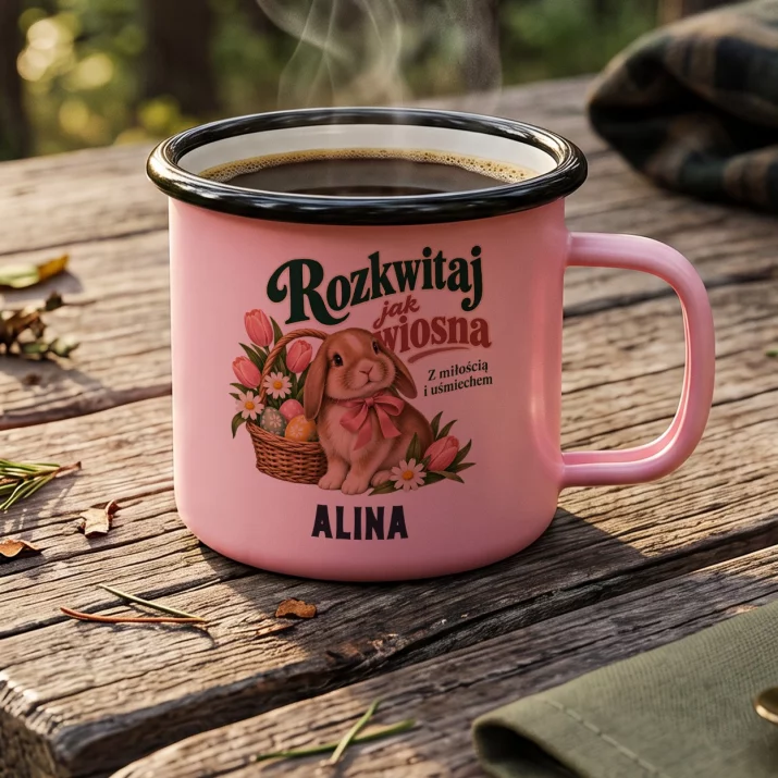 Kubek Emaliowany Na Wielkanoc Prezent Dla Kobiety: Rozkwitaj Jak Wiosna Kubek Emaliowany Na Wielkanoc Prezent Dla Kobiety: Rozkwitaj Jak Wiosna