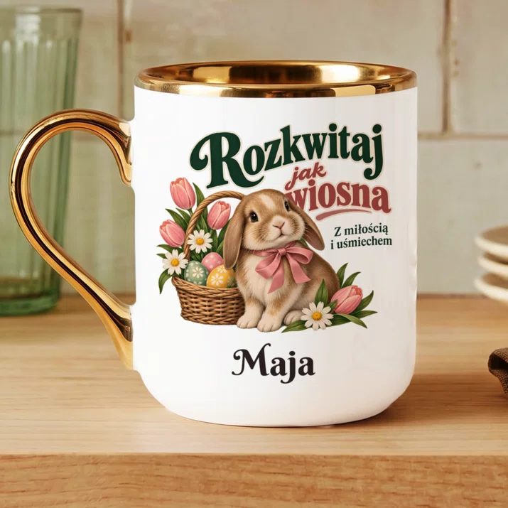 Kubek Personalizowany Na Wielkanoc Prezent Dla Kobiety: Rozkwitaj Jak Wiosna Kubek Personalizowany Na Wielkanoc Prezent Dla Kobiety: Rozkwitaj Jak Wiosna
