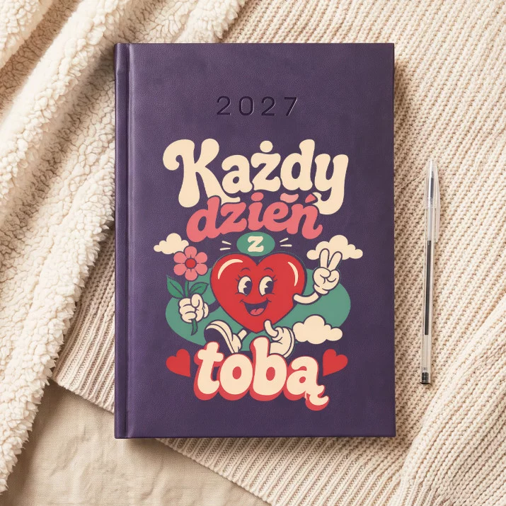 Kalendarz Książkowy A5 2027 Dla Narzeczonej Prezent Na Dzień Dziewczyny Dla Kobiety: Miłosna Maskotka Retro Kalendarz Książkowy A5 2027 Dla Narzeczonej Prezent Na Dzień Dziewczyny Dla Kobiety: Miłosna Maskotka Retro