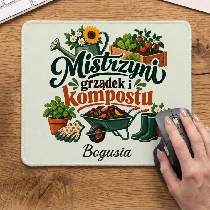 Podkładka Pod Myszkę Dla Ogrodniczki Prezent Dla Kobiety: Mistrzyni Grządek I